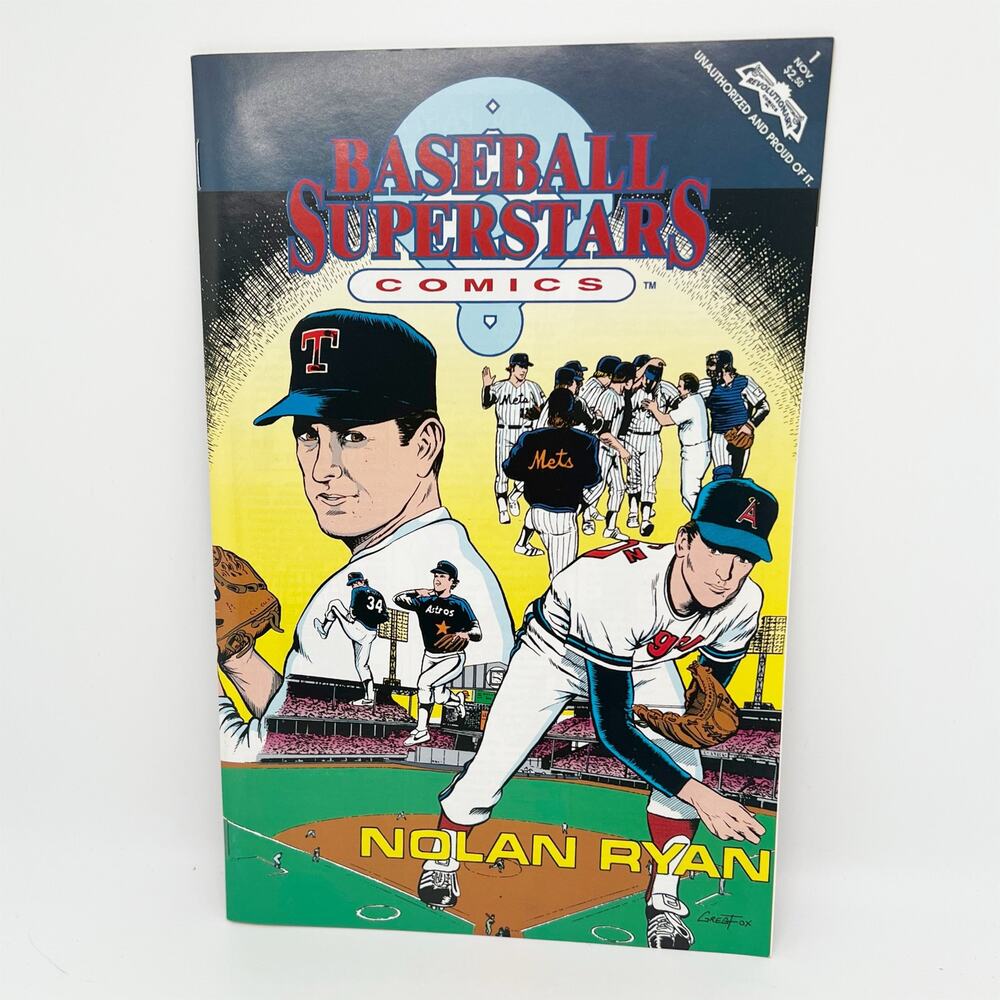 Vintage 1991 Baseball Superstars Comics Nolan Ryan Collectible Comic Book